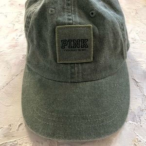 Victoria Secret PINK olive green baseball hat